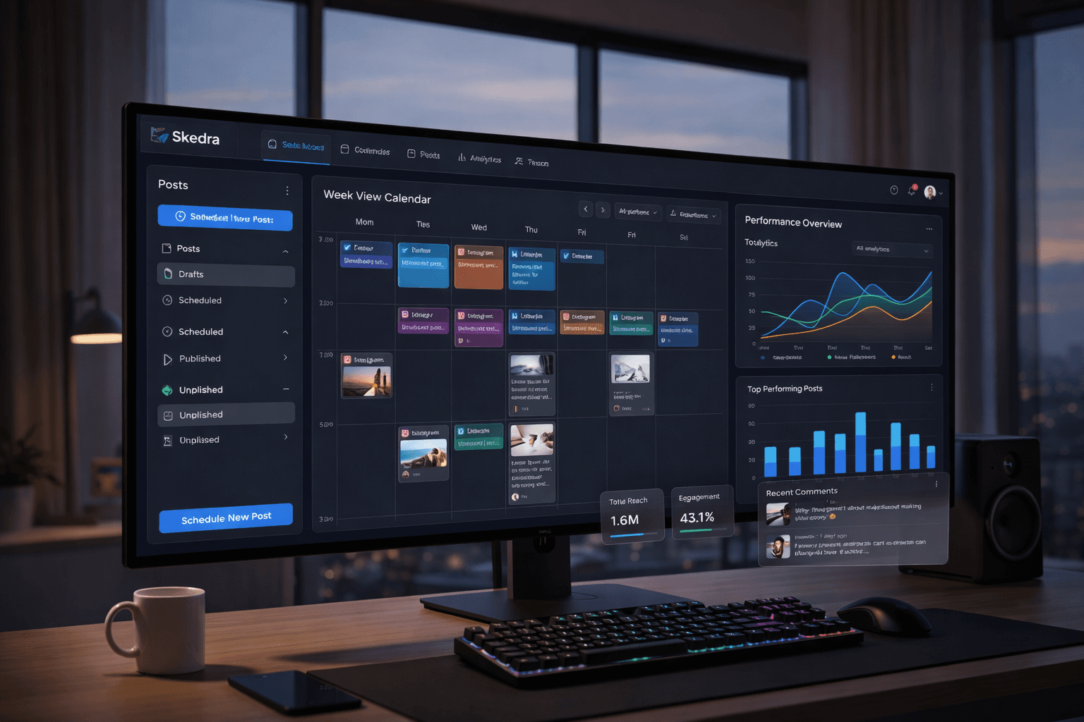 Skedra Dashboard Preview